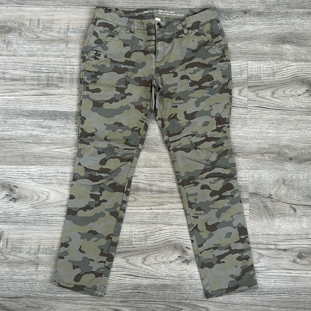 Gap Camouflage Skinny Utility Khakis Sz 6